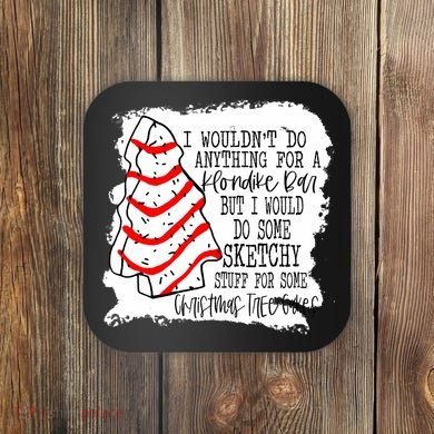 Sketchy Stuff for Some Christmas Tree Cakes Classic Coaster