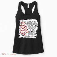 Sketchy Stuff for Some Christmas Tree Cakes Classic Women's Tank Top thumb 0