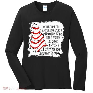 Sketchy Stuff for Some Christmas Tree Cakes Classic Women's Long Sleeve Shirt