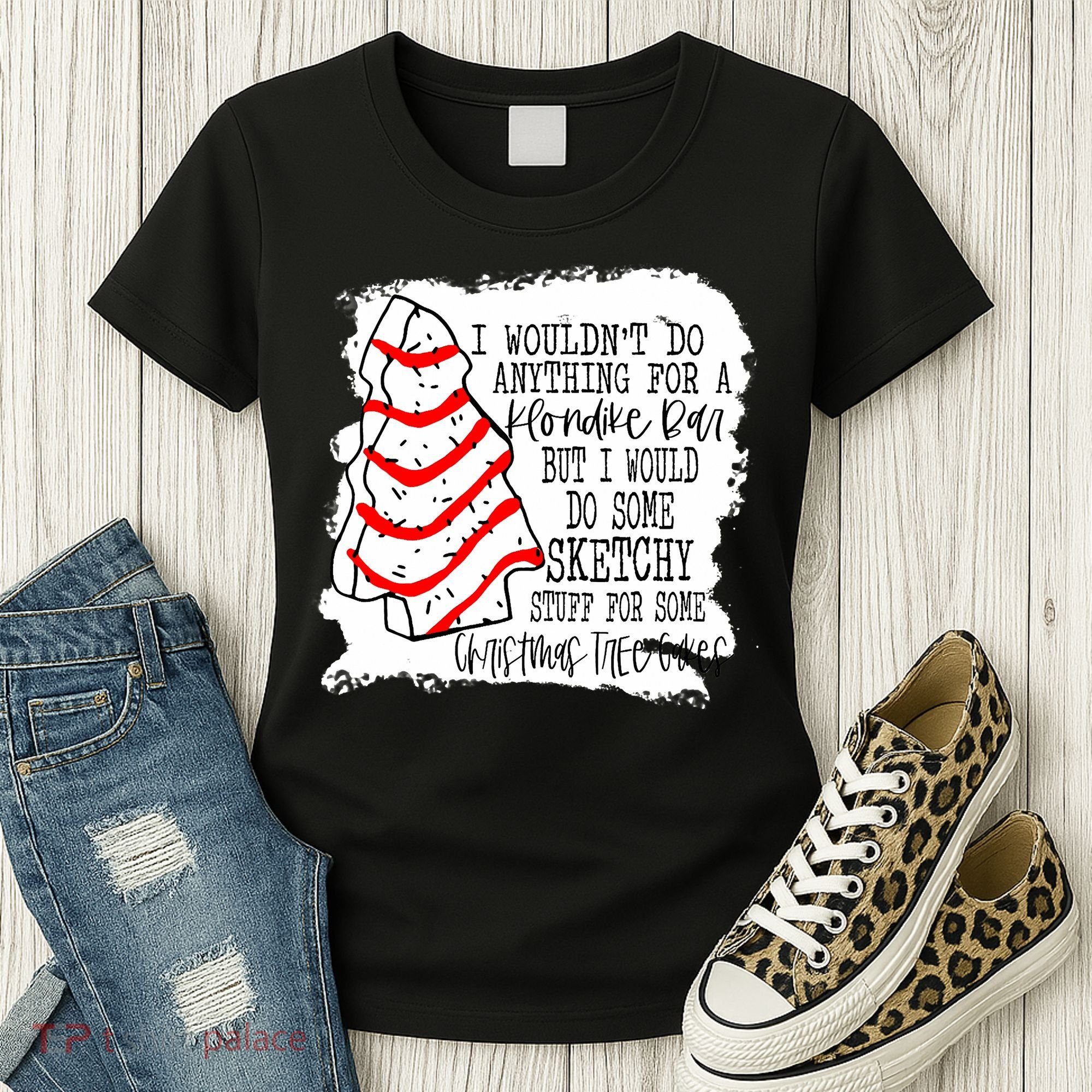 Sketchy Stuff for Some Christmas Tree Cakes Classic Women's T-Shirt