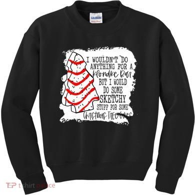 Sketchy Stuff for Some Christmas Tree Cakes Classic Kids Sweatshirt
