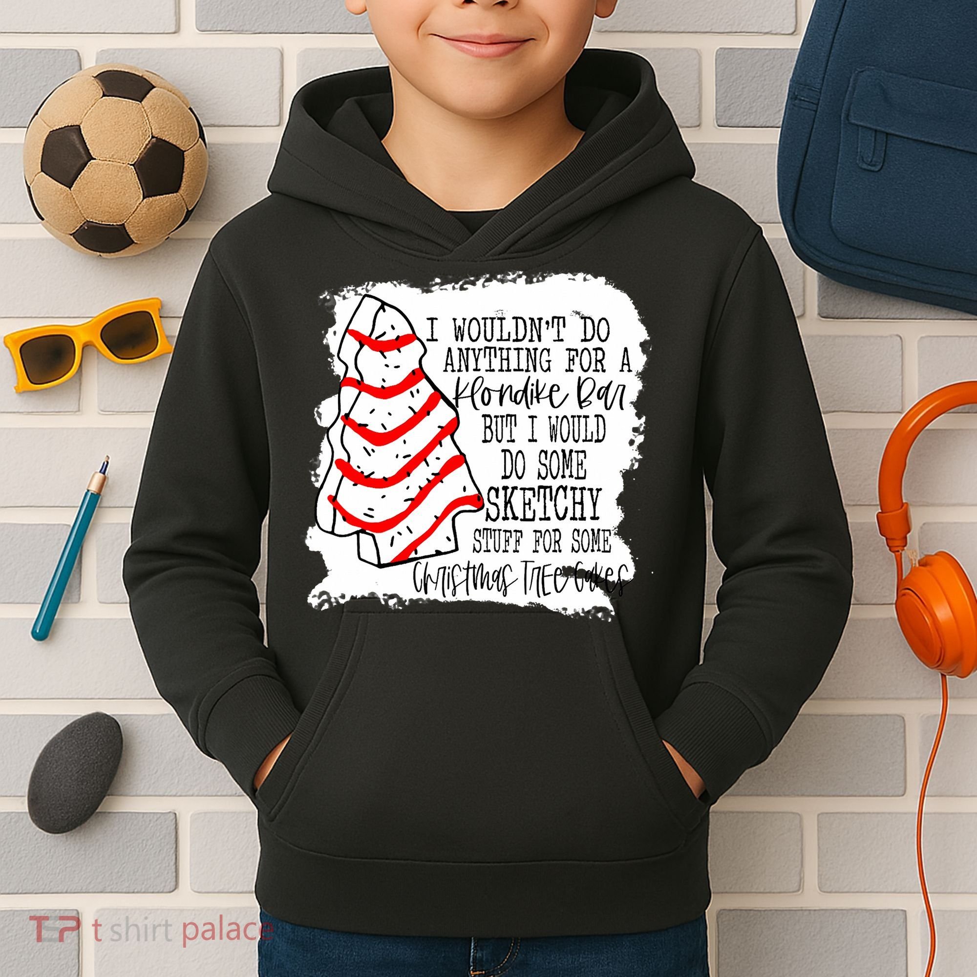 Sketchy Stuff for Some Christmas Tree Cakes Classic Kids Hoodie