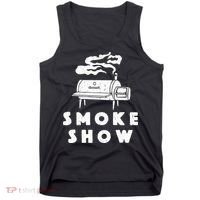 Smoke Show Funny BBQ Grilling Meat Grill Burnt Ends Barbecue Tank Top thumb 0