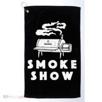 Smoke Show Funny BBQ Grilling Meat Grill Burnt Ends Barbecue Golf Towel thumb 0