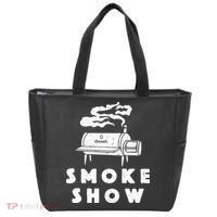 Smoke Show Funny BBQ Grilling Meat Grill Burnt Ends Barbecue Tote Bag thumb 0