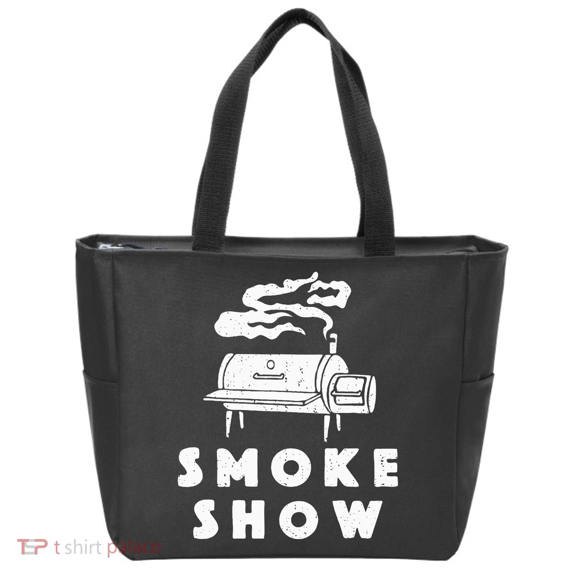 Smoke Show Funny BBQ Grilling Meat Grill Burnt Ends Barbecue Tote Bag