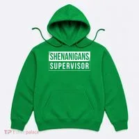 Shenanigans Supervisor Funny St Patricks Day Hoodie thumb 0