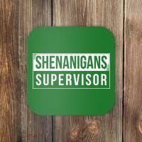 Shenanigans Supervisor Funny St Patricks Day Coaster thumb 0