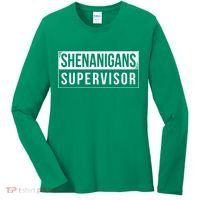 Shenanigans Supervisor Funny St Patricks Day Women's Long Sleeve Shirt thumb 0