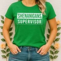Shenanigans Supervisor Funny St Patricks Day Women's T-Shirt thumb 2