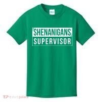 Shenanigans Supervisor Funny St Patricks Day Kids T-Shirt thumb 0