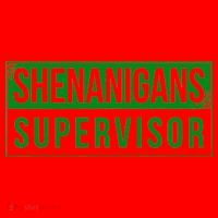 Shenanigans Supervisor Funny St Patricks Day Santa Hat thumb 1