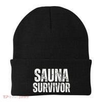 Sauna Survivor Funny For Infrared Sauna Lovers Beanie thumb 0