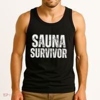 Sauna Survivor Funny For Infrared Sauna Lovers Tank Top thumb 3
