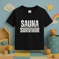 Sauna Survivor Funny For Infrared Sauna Lovers Toddler T-Shirt thumb 3