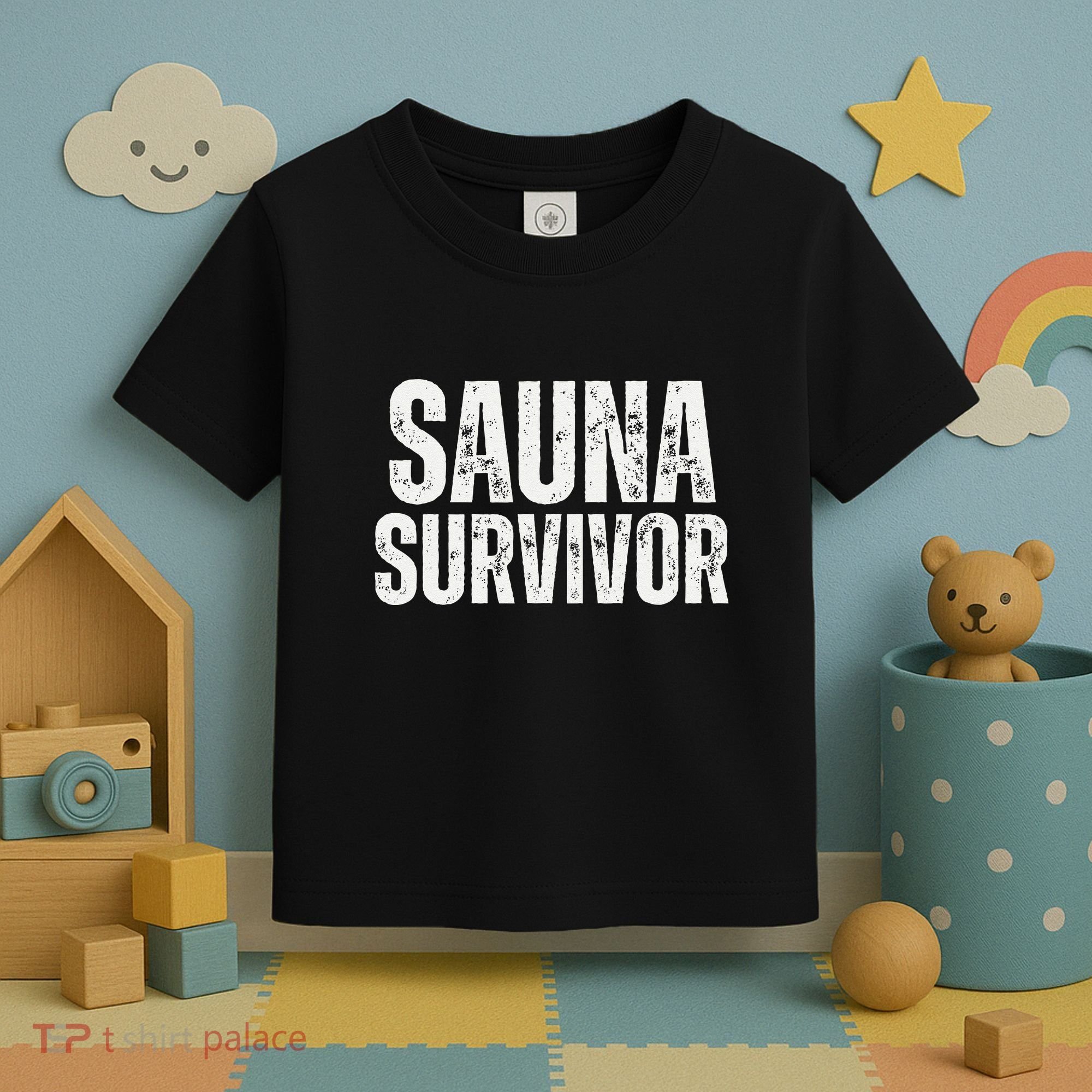 Sauna Survivor Funny For Infrared Sauna Lovers Toddler T-Shirt