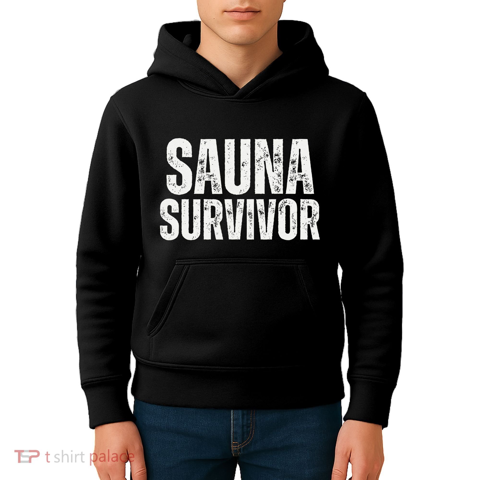 Sauna Survivor Funny For Infrared Sauna Lovers Kids Hoodie