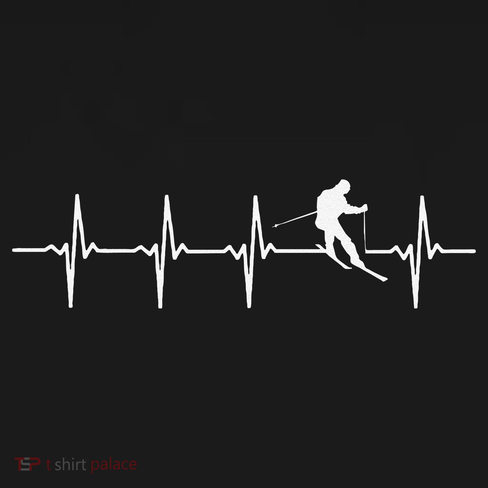 Skiing sport funny Ski Heartbeat gift for skiers Backpack