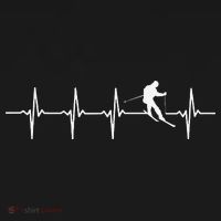 Skiing sport funny Ski Heartbeat gift for skiers Ornament thumb 1