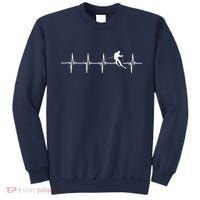 Skiing sport funny Ski Heartbeat gift for skiers Sweatshirt thumb 0