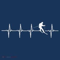 Skiing sport funny Ski Heartbeat gift for skiers Women's Hoodie thumb 2