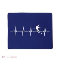 Skiing sport funny Ski Heartbeat gift for skiers Mousepad thumb 0