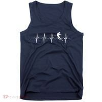Skiing sport funny Ski Heartbeat gift for skiers Tank Top thumb 0