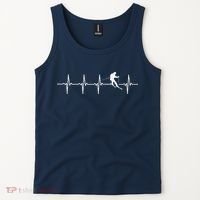 Skiing sport funny Ski Heartbeat gift for skiers Tank Top thumb 2