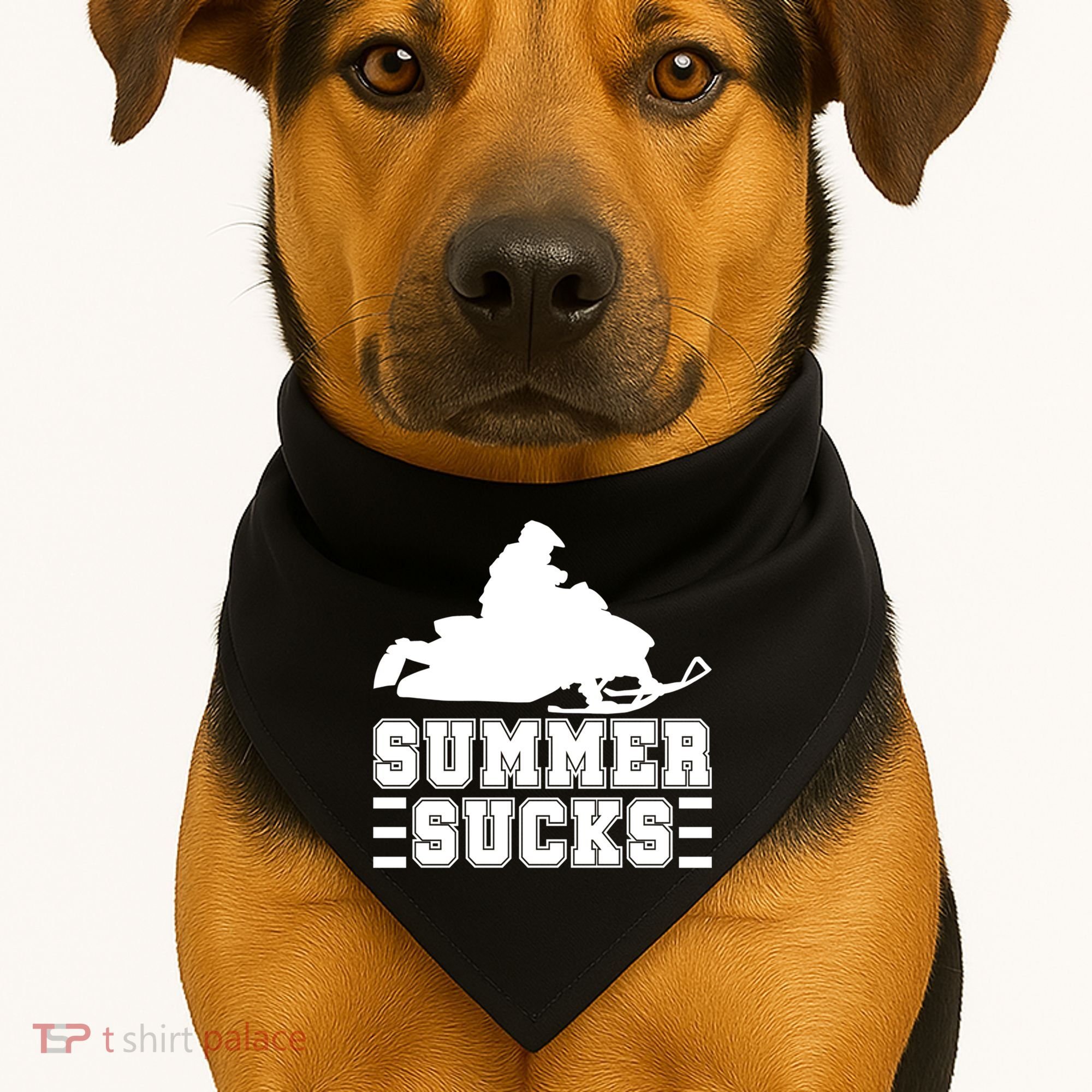 Summer Sucks! Funny Braap Snowmobile Rider Wintersport Quote Gift USA-Made Doggie Bandana
