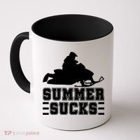 Summer Sucks! Funny Braap Snowmobile Rider Wintersport Quote Gift Coffee Mug thumb 0