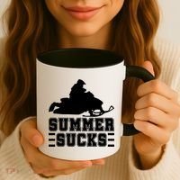Summer Sucks! Funny Braap Snowmobile Rider Wintersport Quote Gift Coffee Mug thumb 3