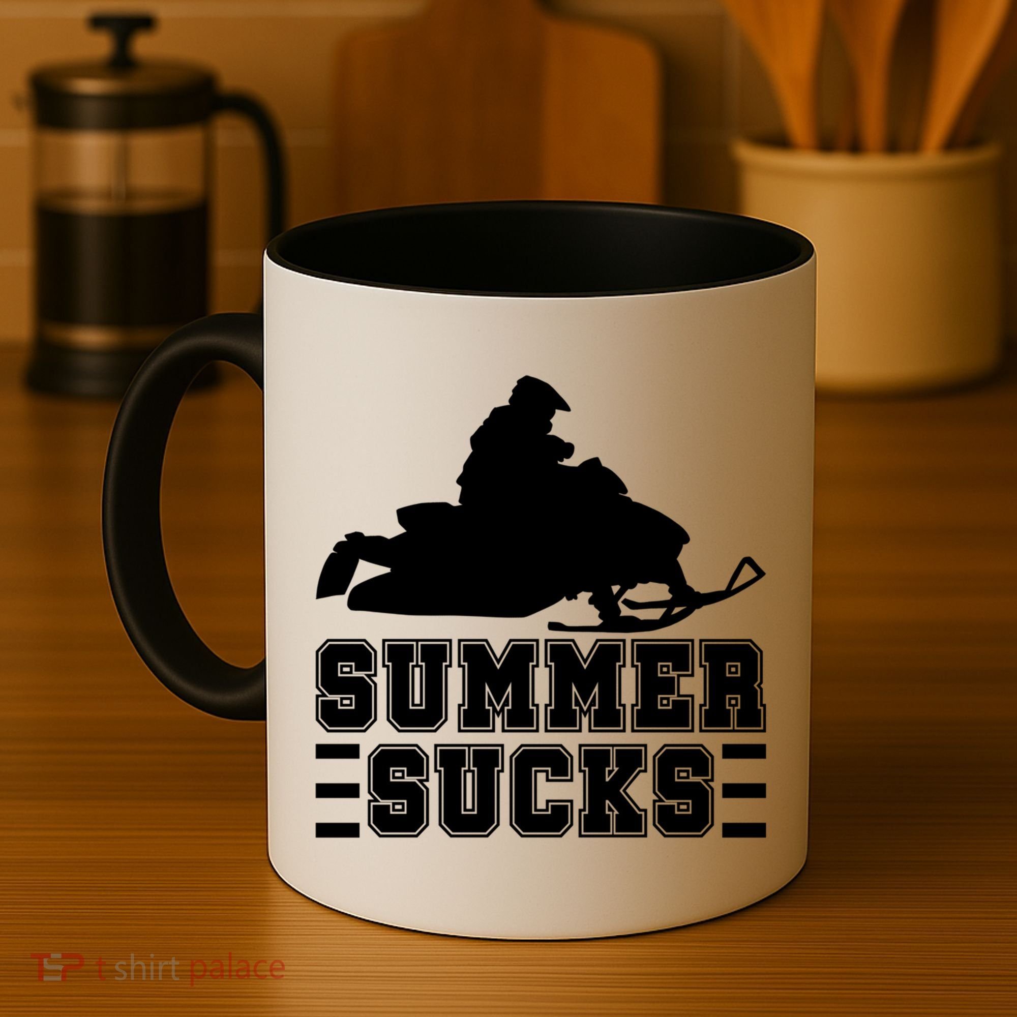 Summer Sucks! Funny Braap Snowmobile Rider Wintersport Quote Gift Coffee Mug