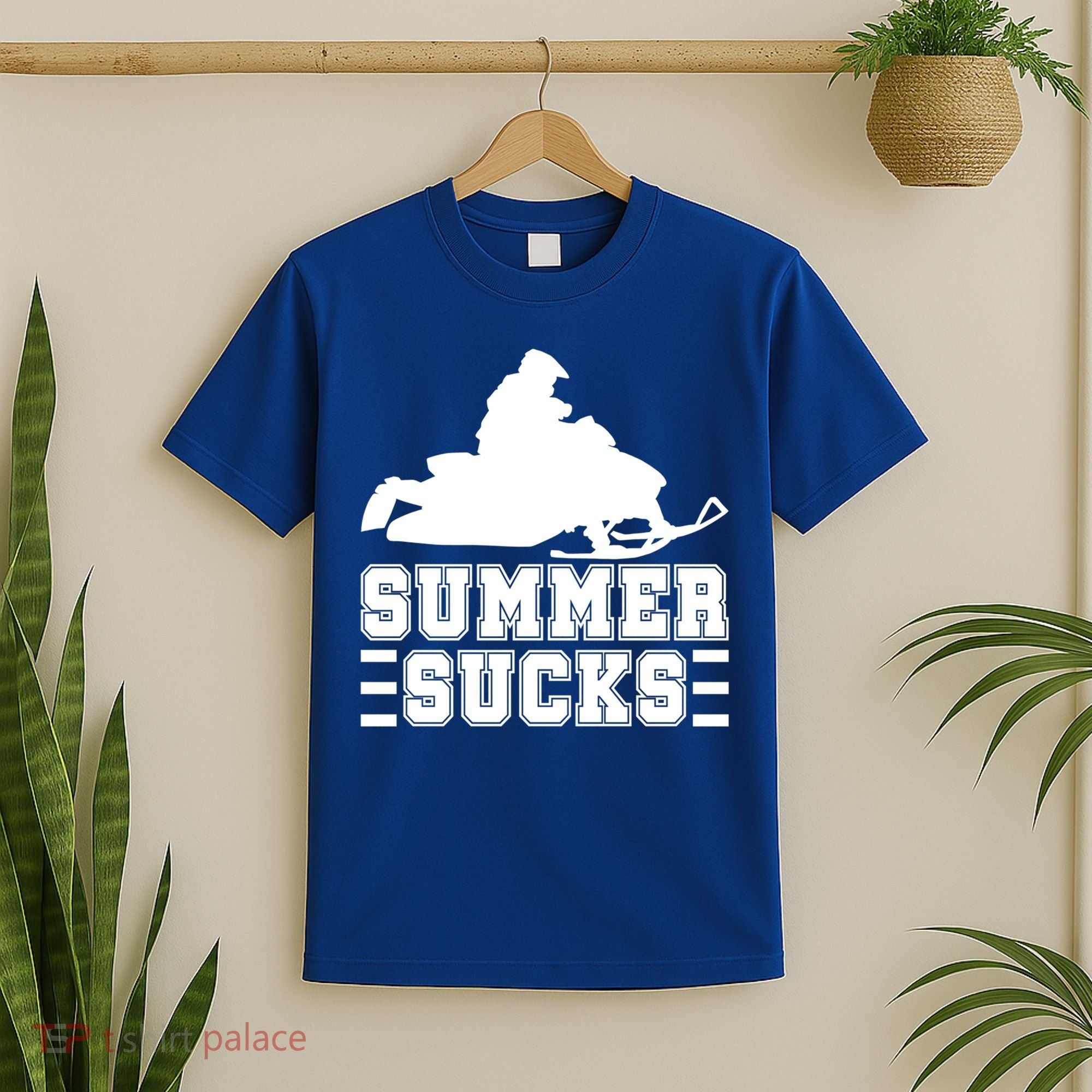 Summer Sucks! Funny Braap Snowmobile Rider Wintersport Quote Gift T-Shirt