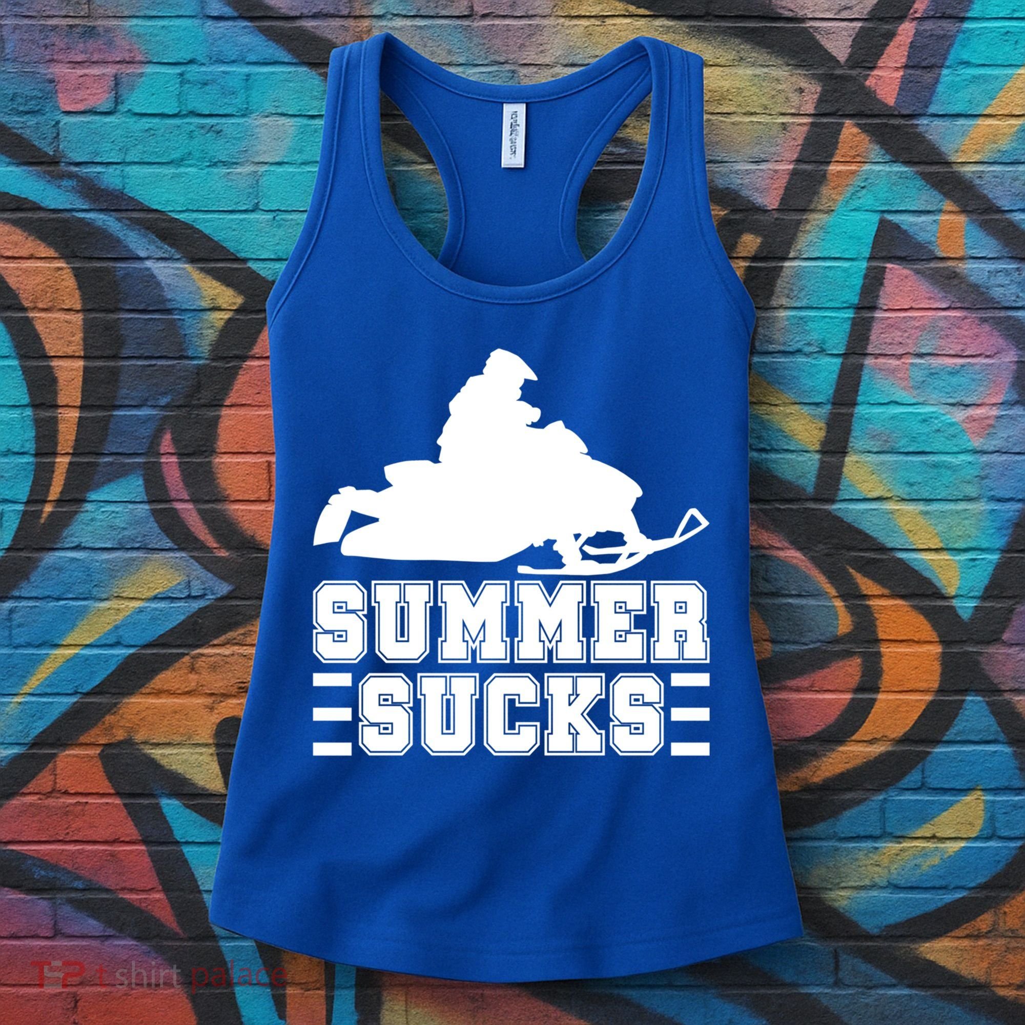 Summer Sucks! Funny Braap Snowmobile Rider Wintersport Quote Gift Women's Tank Top