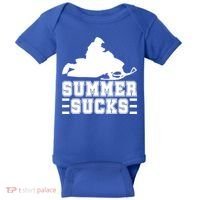 Summer Sucks! Funny Braap Snowmobile Rider Wintersport Quote Gift Baby Bodysuit thumb 0