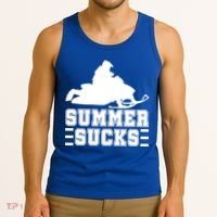 Summer Sucks! Funny Braap Snowmobile Rider Wintersport Quote Gift Tank Top thumb 3