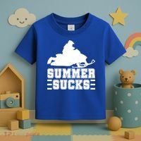 Summer Sucks! Funny Braap Snowmobile Rider Wintersport Quote Gift Toddler T-Shirt thumb 3