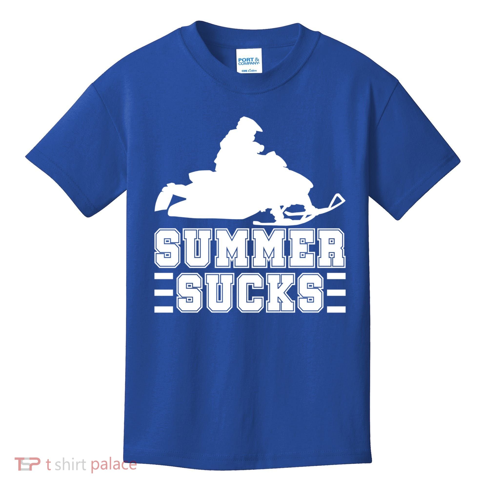 Summer Sucks! Funny Braap Snowmobile Rider Wintersport Quote Gift Kids T-Shirt