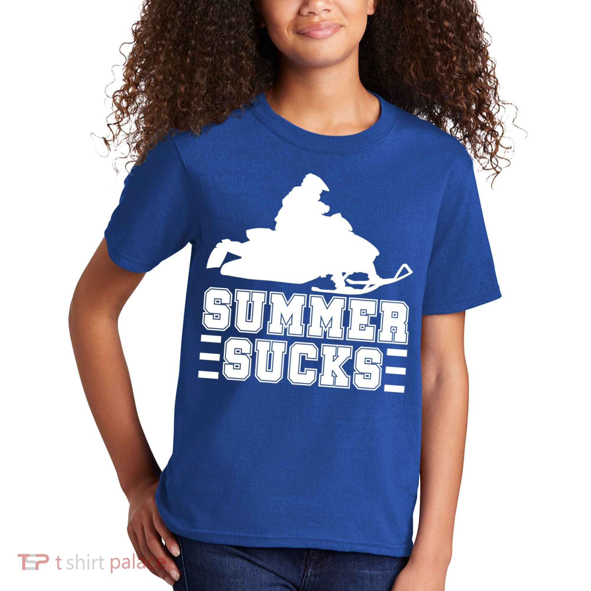 Summer Sucks! Funny Braap Snowmobile Rider Wintersport Quote Gift Kids T-Shirt