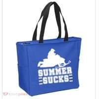Summer Sucks! Funny Braap Snowmobile Rider Wintersport Quote Gift Tote Bag thumb 2