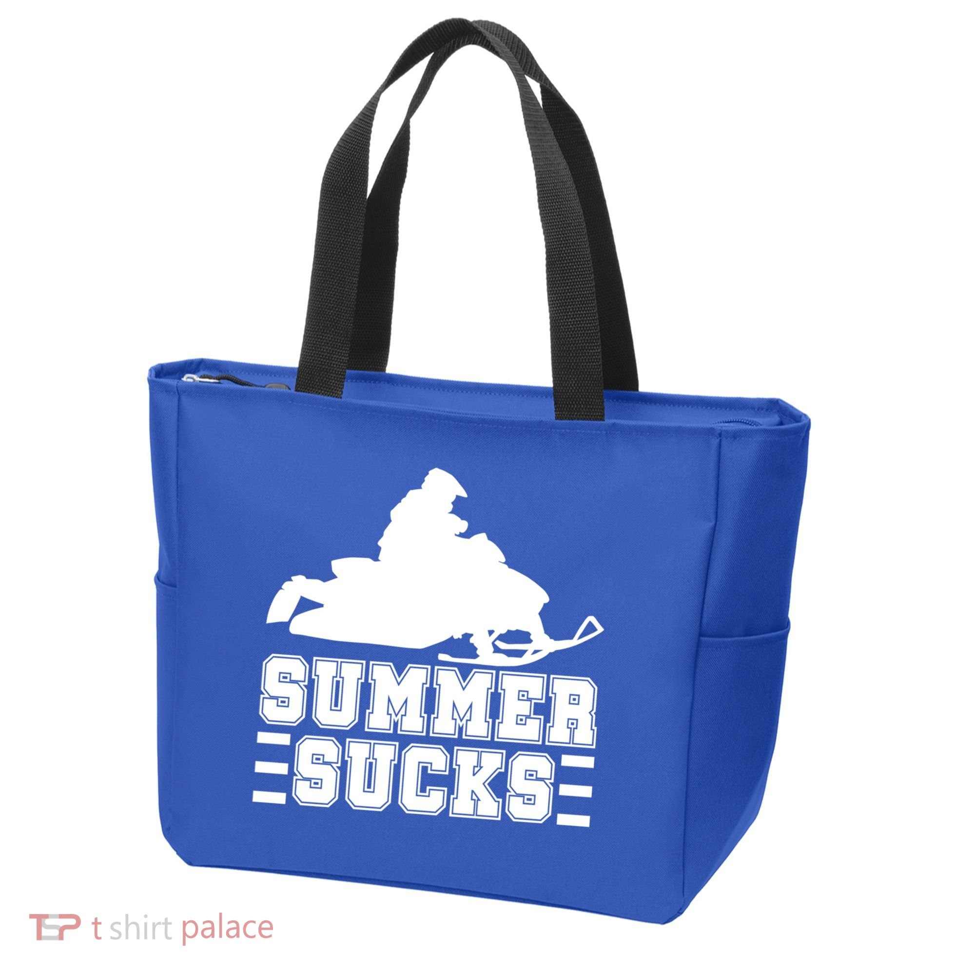 Summer Sucks! Funny Braap Snowmobile Rider Wintersport Quote Gift Tote Bag