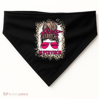 Shitshow Supervisor Funny Mom Boss Manager Teacher USA-Made Doggie Bandana