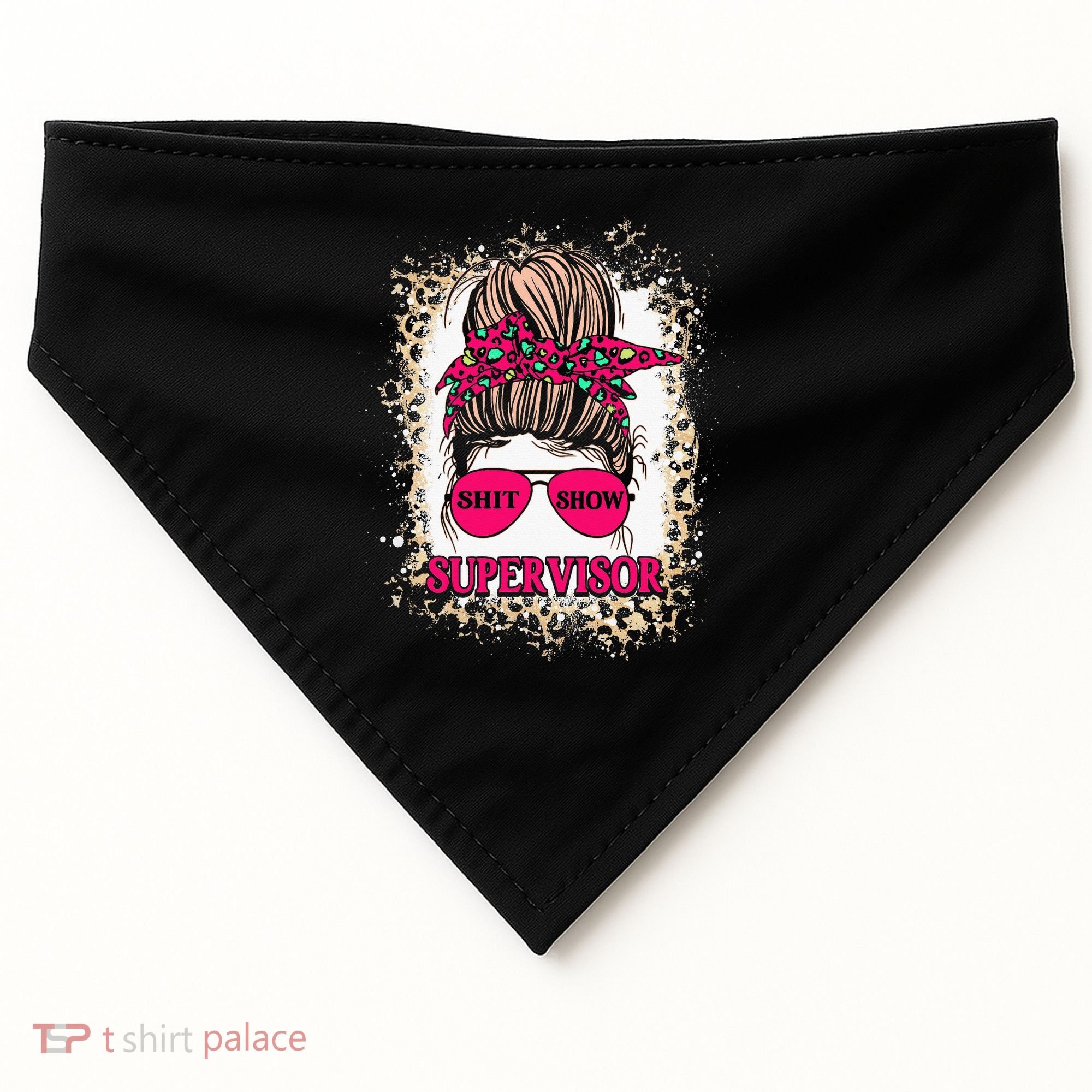 Shitshow Supervisor Funny Mom Boss Manager Teacher USA-Made Doggie Bandana