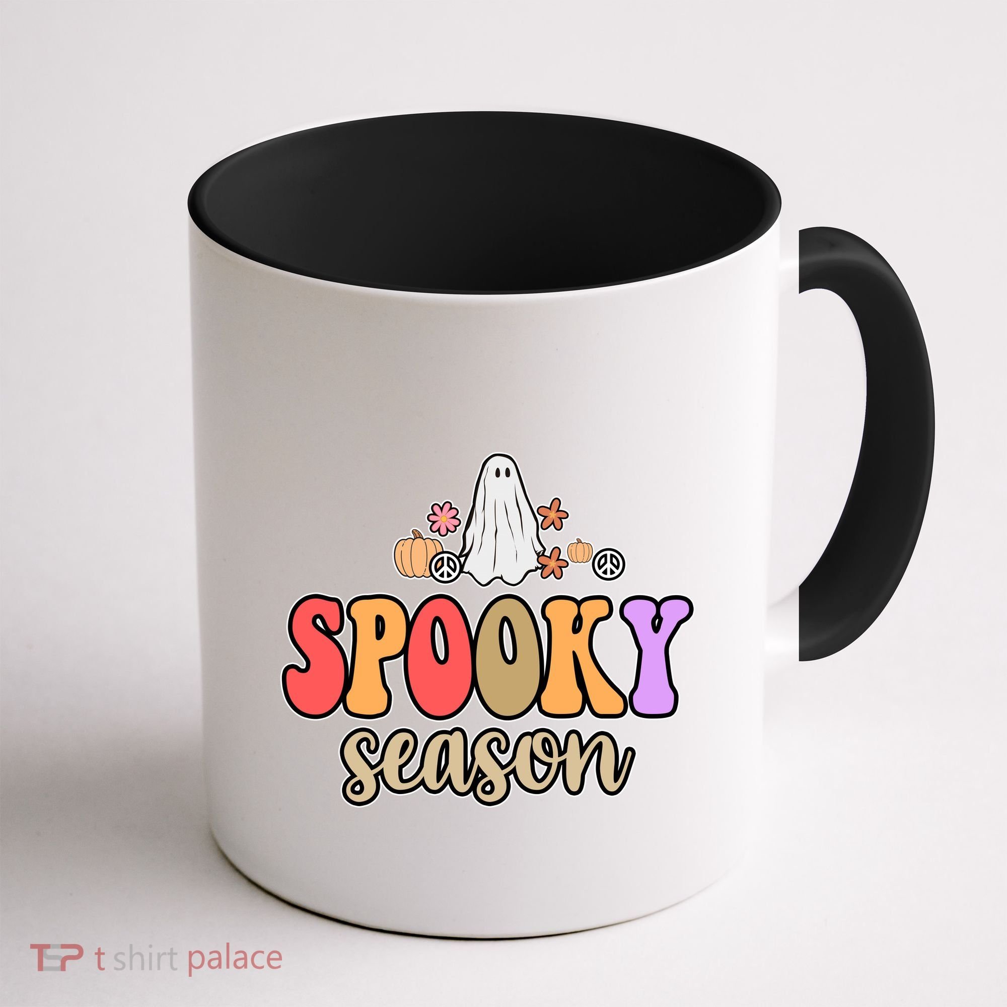 Spooky Season Floral Hippie Ghost Coffee Mug