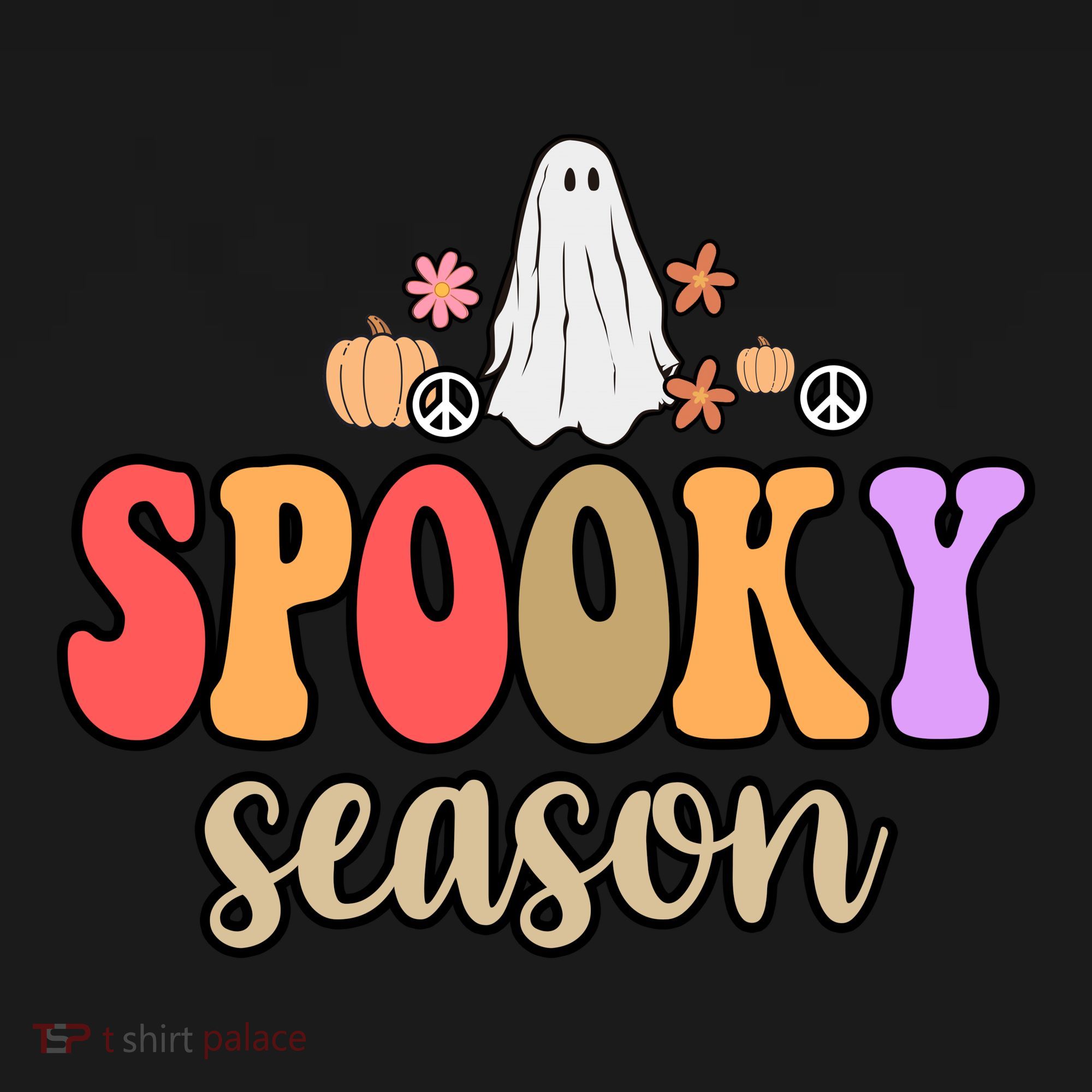 Spooky Season Floral Hippie Ghost Pajama Set