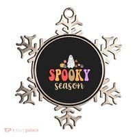 Spooky Season Floral Hippie Ghost Ornament thumb 0