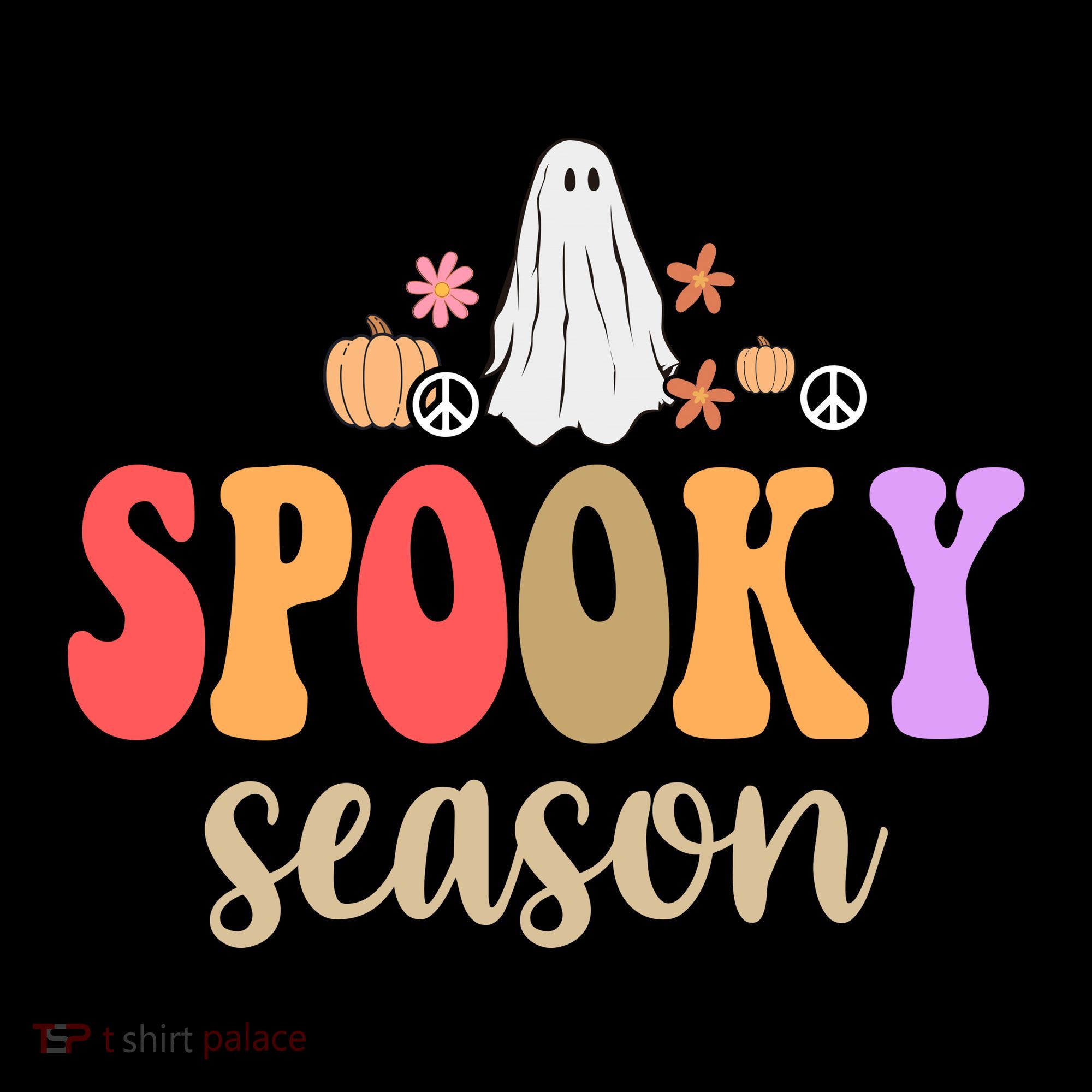 Spooky Season Floral Hippie Ghost Ornament