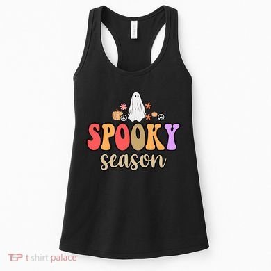 Spooky Season Floral Hippie Ghost Women's Tank Top