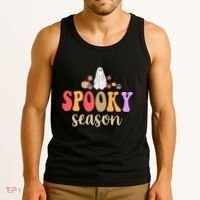 Spooky Season Floral Hippie Ghost Tank Top thumb 3
