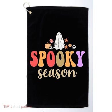 Spooky Season Floral Hippie Ghost Golf Towel